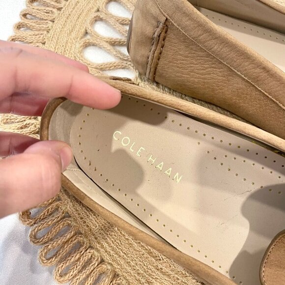 NWOT Cole Haan Women's Evelyn Bow Drivers Birch-Beige-Nubuck Size 11B - Picture 7 of 9